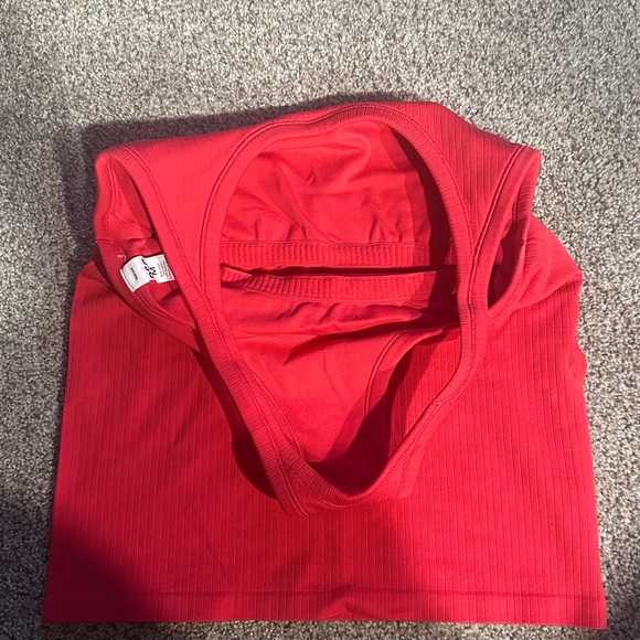 DSG Vibrant Red Ribbed Tank Top - Picture 4 of 4